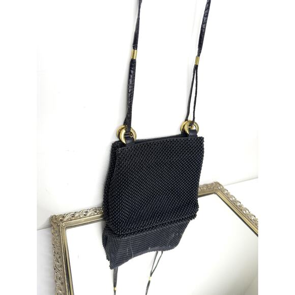 Handbags - Vintage Bags by Marla Black Beaded Evening Bag and Gold Metal